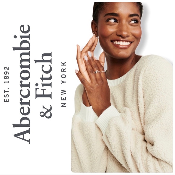 Abercrombie & Fitch Sweaters - ABERCROMBIE & FITCH Sherpa Crew Neck Sweatshirt